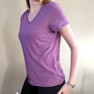 Nautica striped shirt v-neck tee shirt